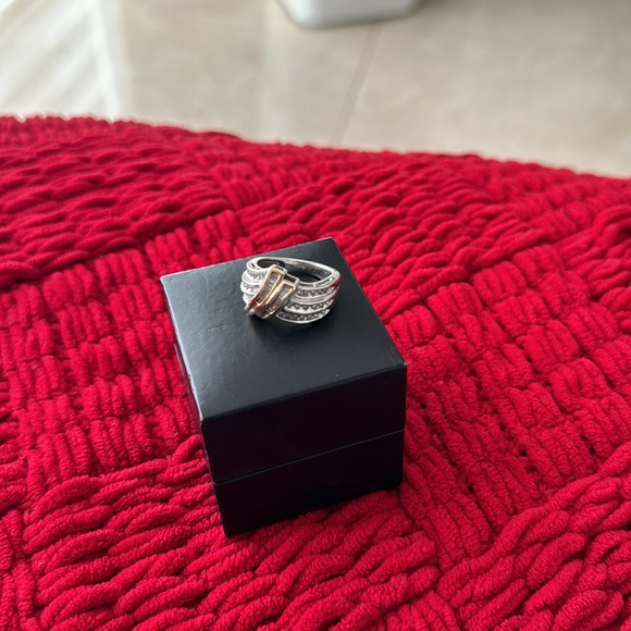 Gold and silver ring ( diamonds ) - Picture 4 of 4